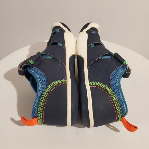 Plae Sam 2.0 Kids Fisherman Sandals Size 13 Navy Blue Hook & Loop Strap Comfort - Picture 7 of 10
